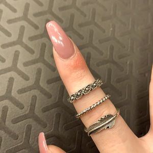 6 PCS silver rings